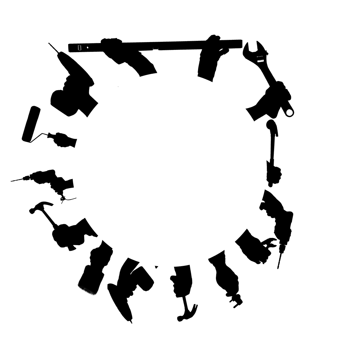 Hands Holding Diverse Work Tools on Transparent Background