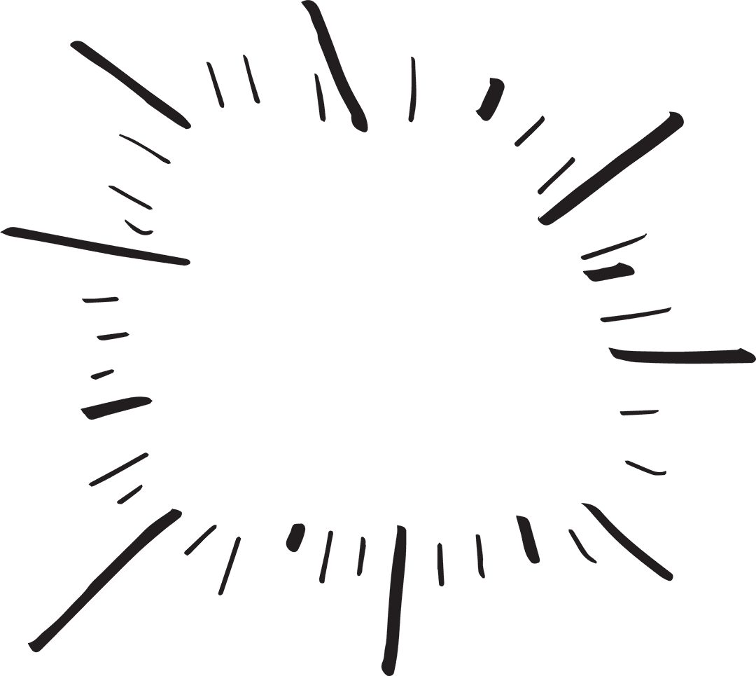 Abstract Black Lines on Transparent Background Illustrating Energy