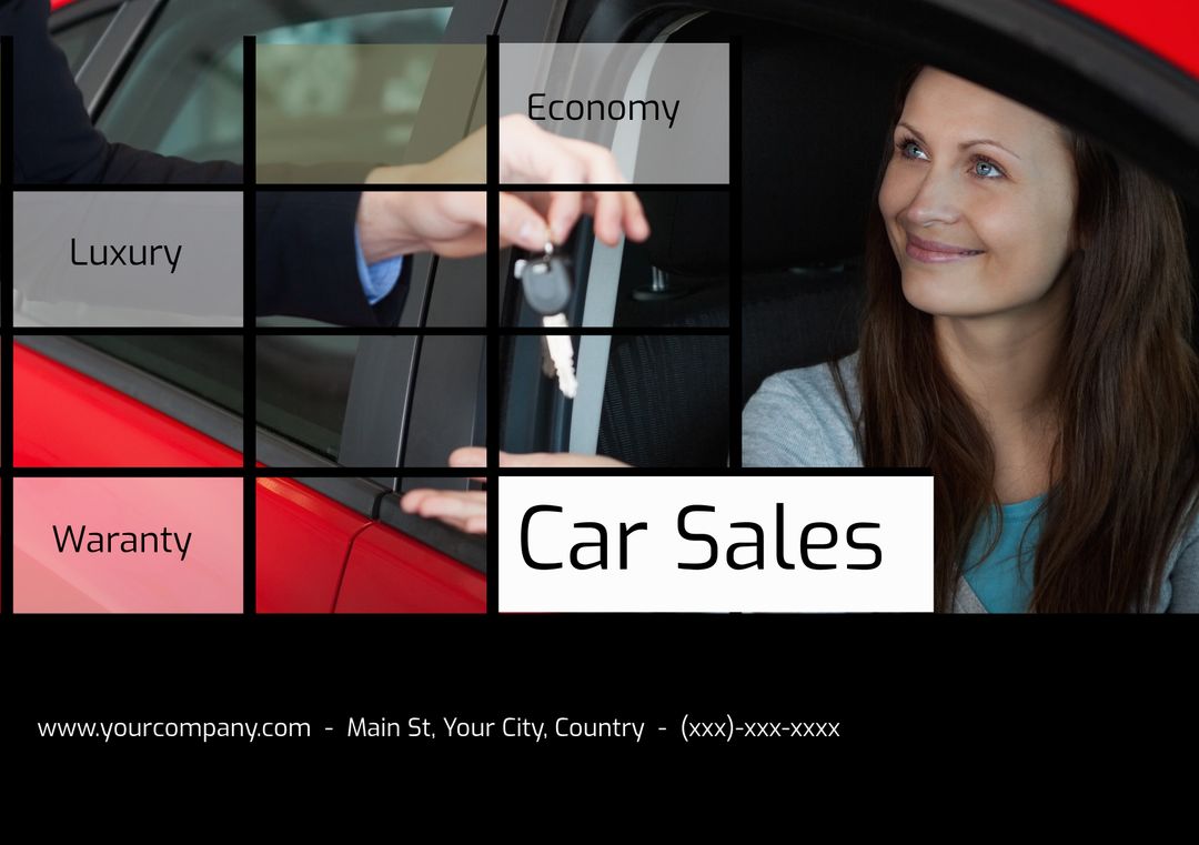 Satisfied Customer Receiving Car Keys Highlights Trust in Car Dealership -  Download Free Template from Pikwizard