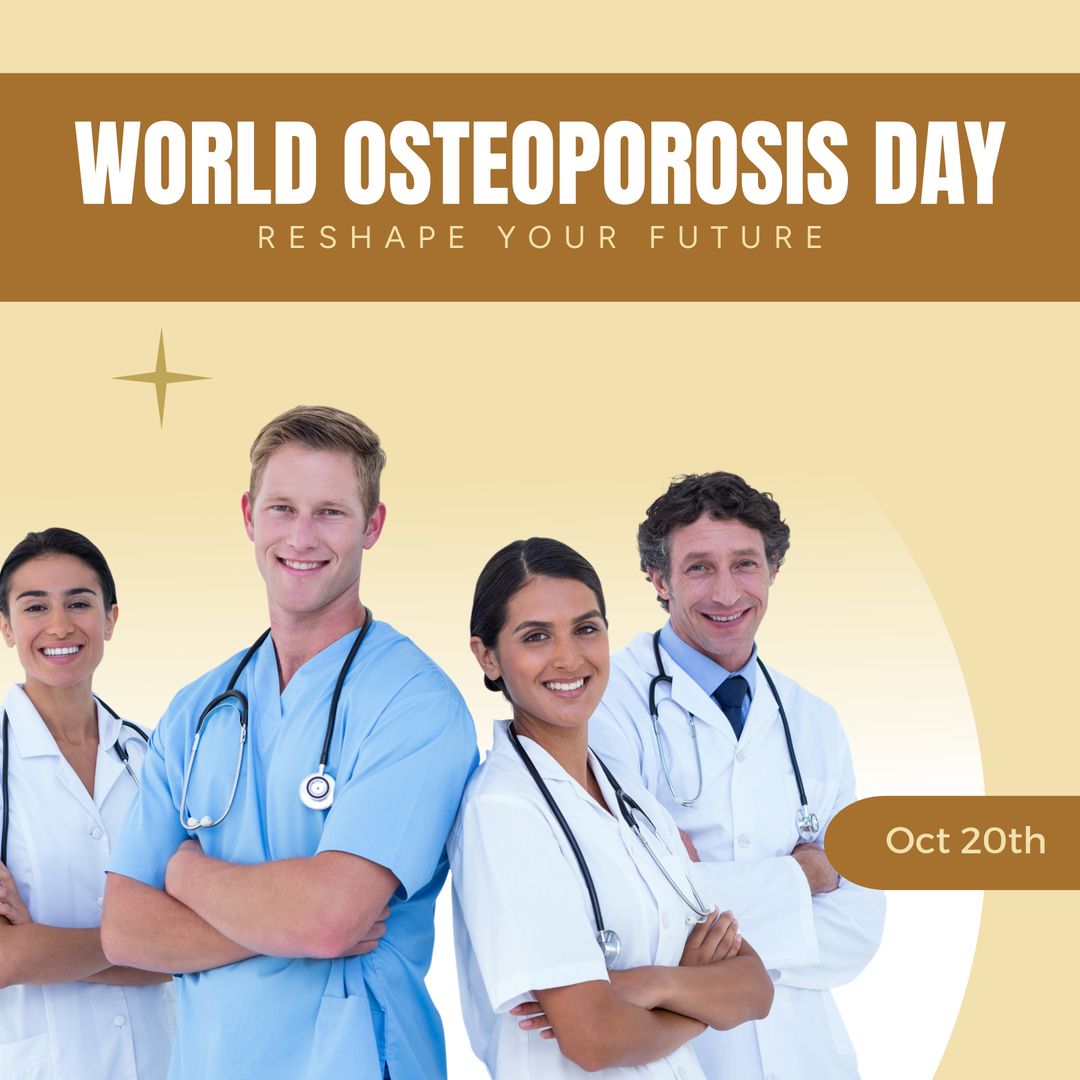 Diverse Medical Team Celebrates World Osteoporosis Day - Download Free Stock Templates Pikwizard.com