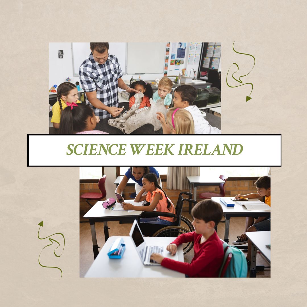 Diverse Schoolchildren Engaging in Science Week Learning Activities