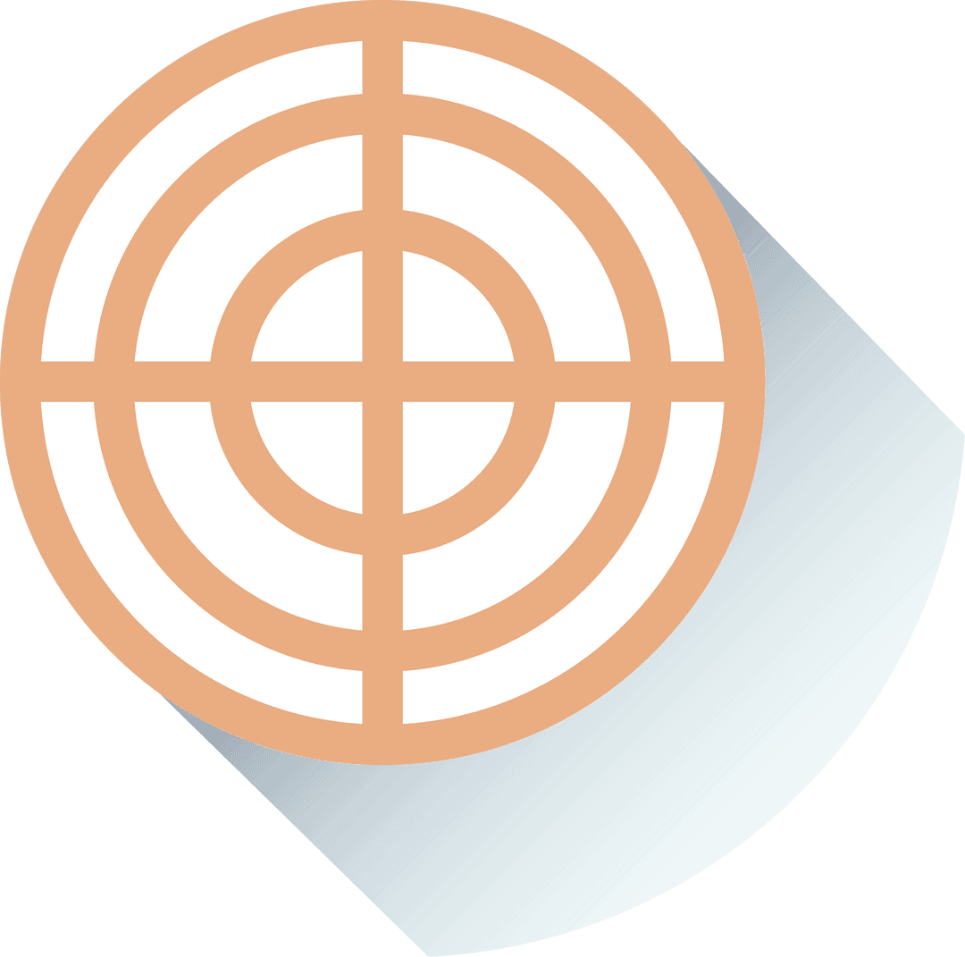 Circular Scope Target on Transparent Background Vector Illustration