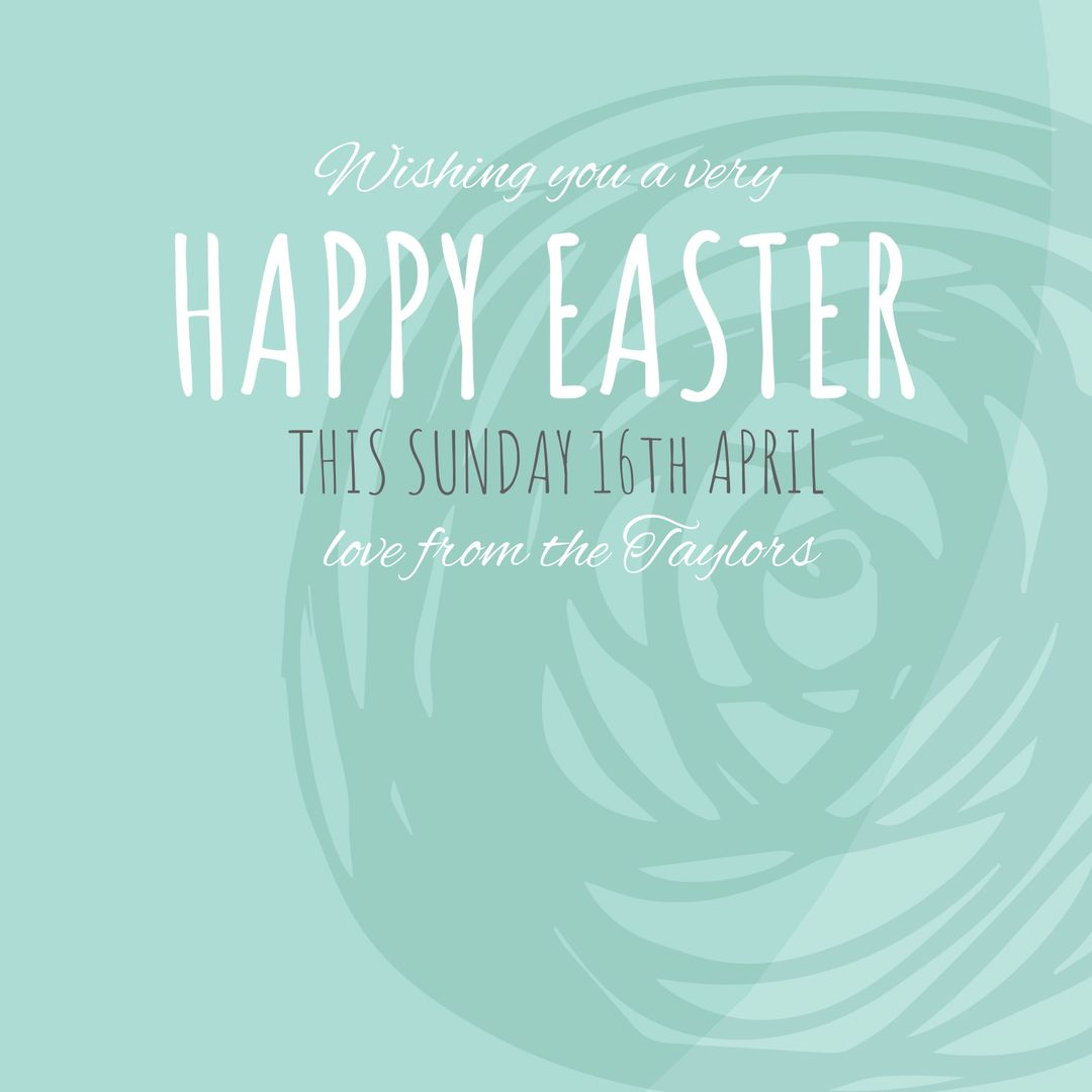 Elegant Pastel Easter Greeting with Floral Design