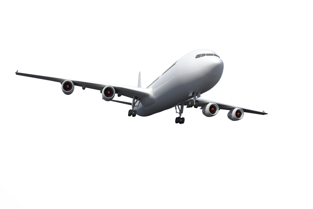 White Plane in Flight Vector on Transparent Background for Travel and Transport Concepts - Download Free Stock Images Pikwizard.com