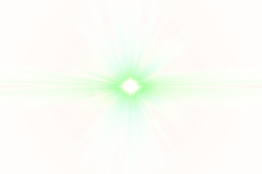 Abstract Digital Light Burst on Transparent Background