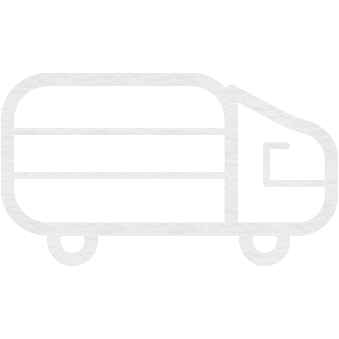 White Delivery Truck Icon on Transparent Background Vector