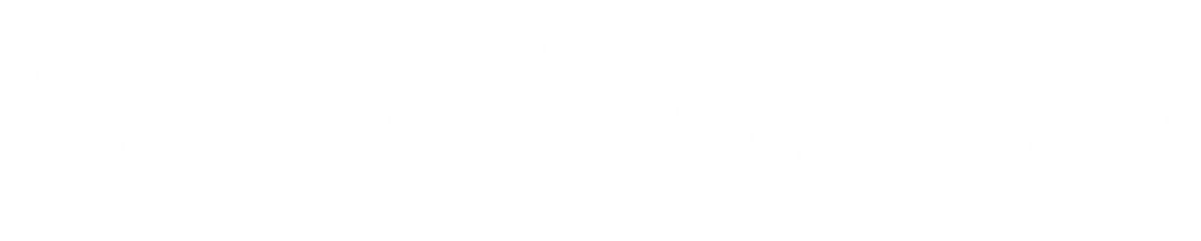 Kisses and Cuddles Text Illustration on Transparent Background