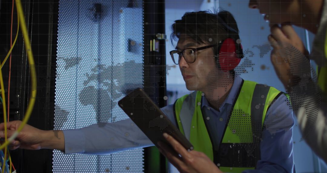 Diverse Engineers Managing Data Center Infrastructure