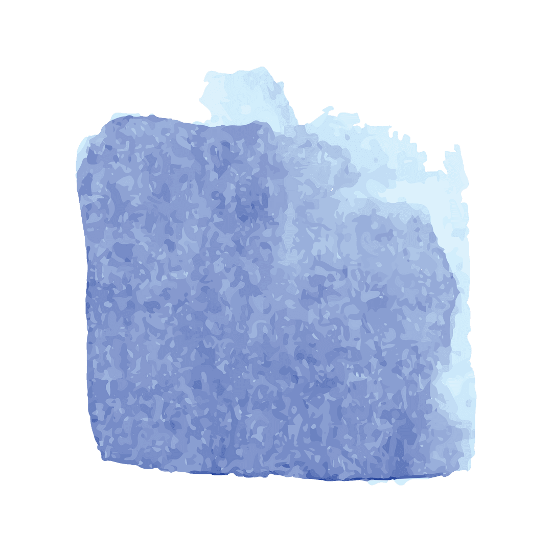 Blue Watercolor Splash with Transparent Background