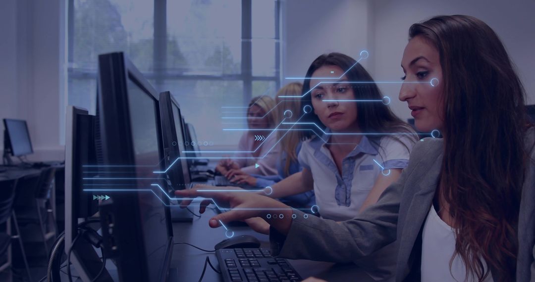 Professional Training Team Integrating Technology with Circuit Overlay