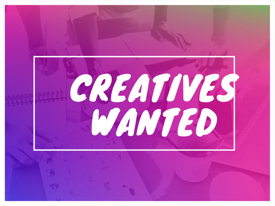 Creative Collaboration Invitation with Bold Typography