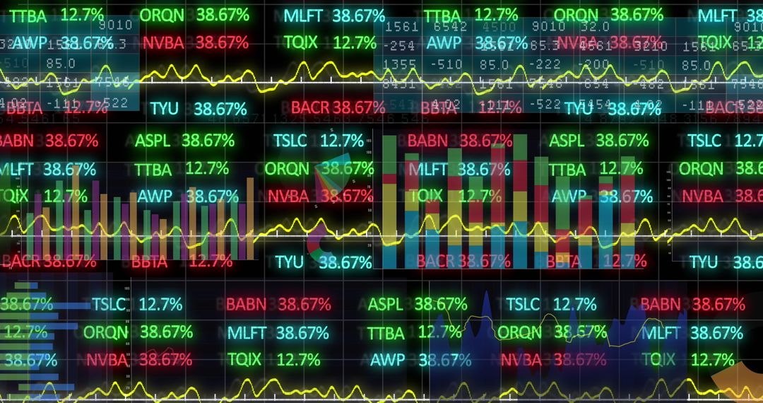 Innovative Financial Data Processing Background Virtual Interface