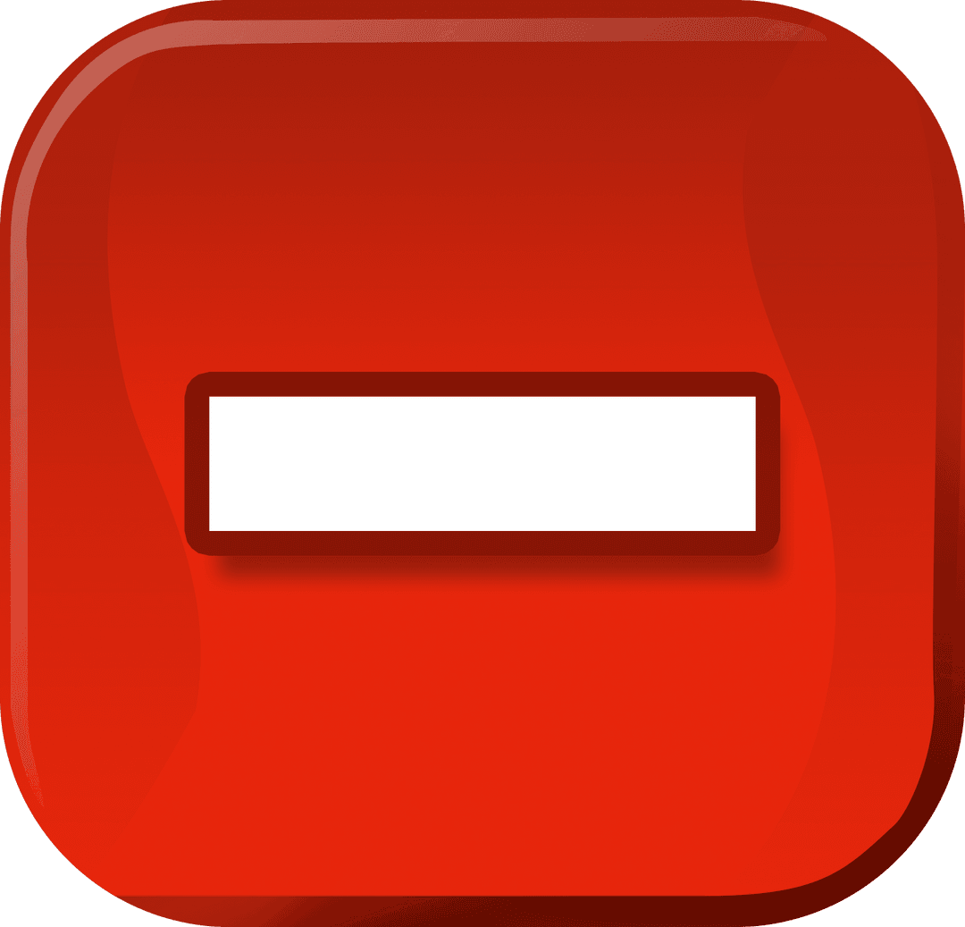 Close-up of Transparent Red Polygon Sign with White Minus Symbol