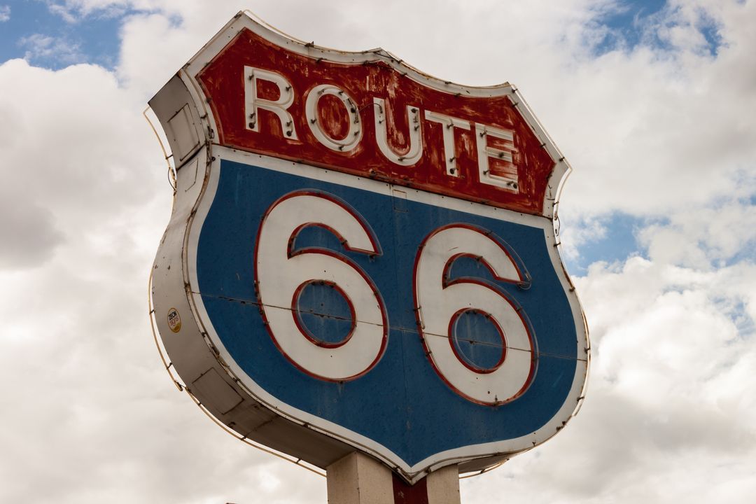 Route 66 sign highway - Free Images, Stock Photos and Pictures on Pikwizard.com
