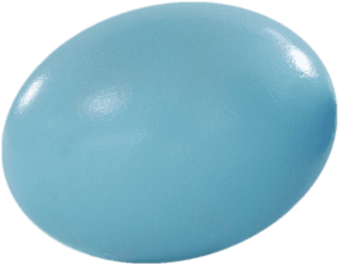 Single Blue Easter Egg Transparent Background
