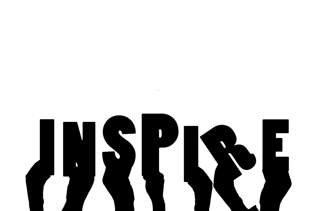 Inspiring Hands Design on Transparent Background