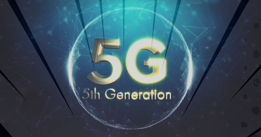 5G Communication Concept with Futuristic Digital Elements