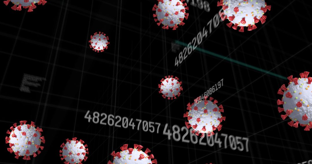 Floating COVID-19 Cells with Digital Data Overlay