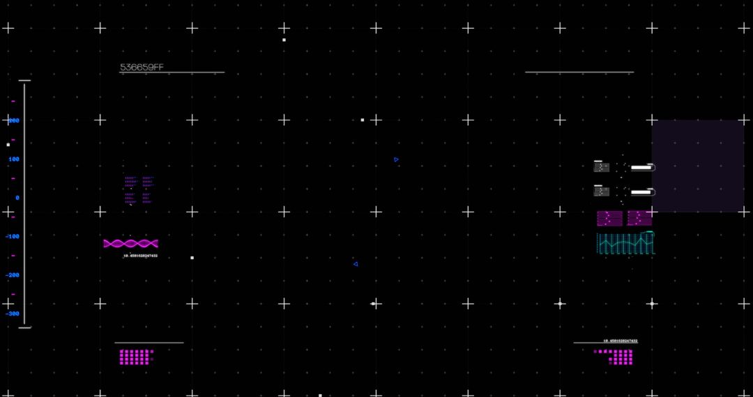 Digital Interface with Circular Scope Scanning on Black Background