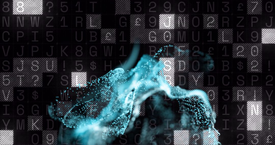 Data Flow with Abstract Blue Light Effects