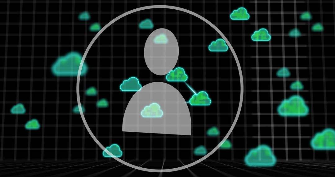 Abstract Cloud Computing with Data Icon - Free Images, Stock Photos and Pictures on Pikwizard.com