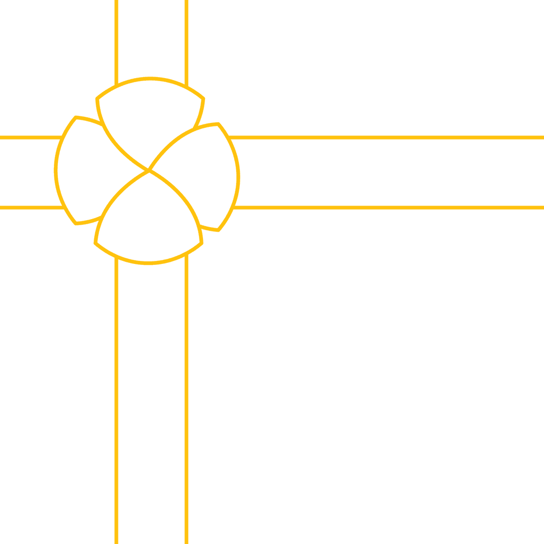 Yellow Ribbon Bow on Transparent Background Vector