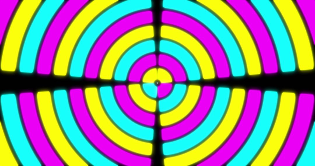 Neon Circular Pattern in Hypnotic Motion