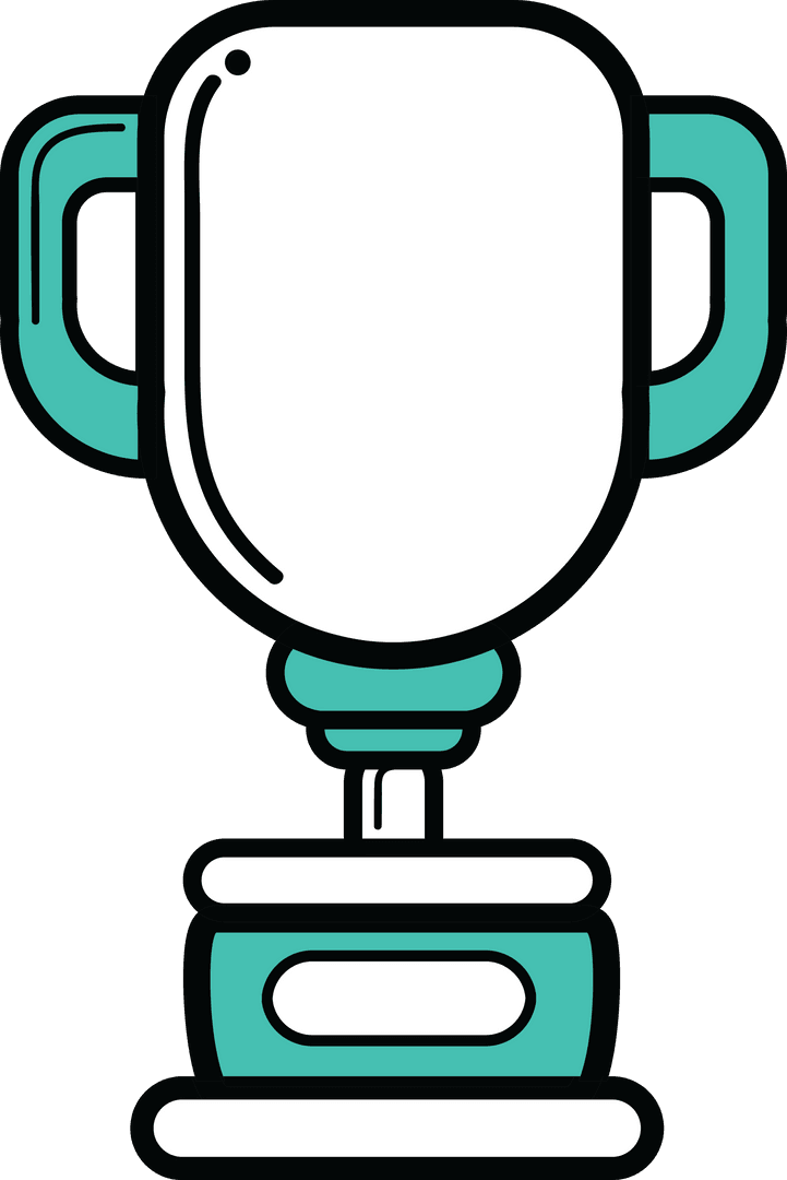 Transparent Trophy Cup Vector Illustration Representing Victory