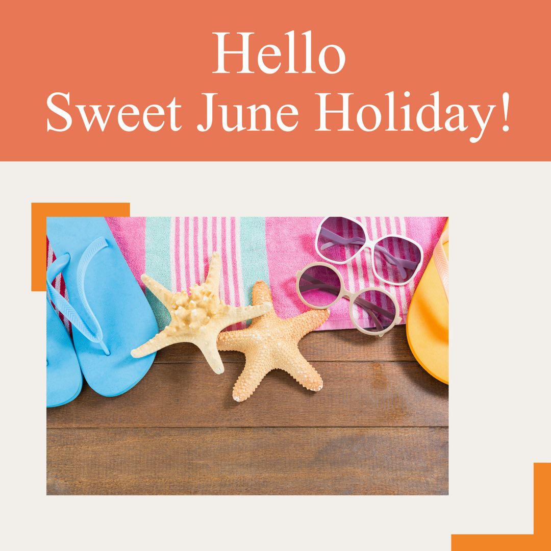 June Holiday Essentials with Flip-Flops and Starfish