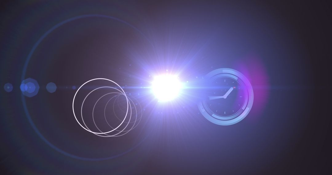 Conceptual Time and Technology with Glowing Lights