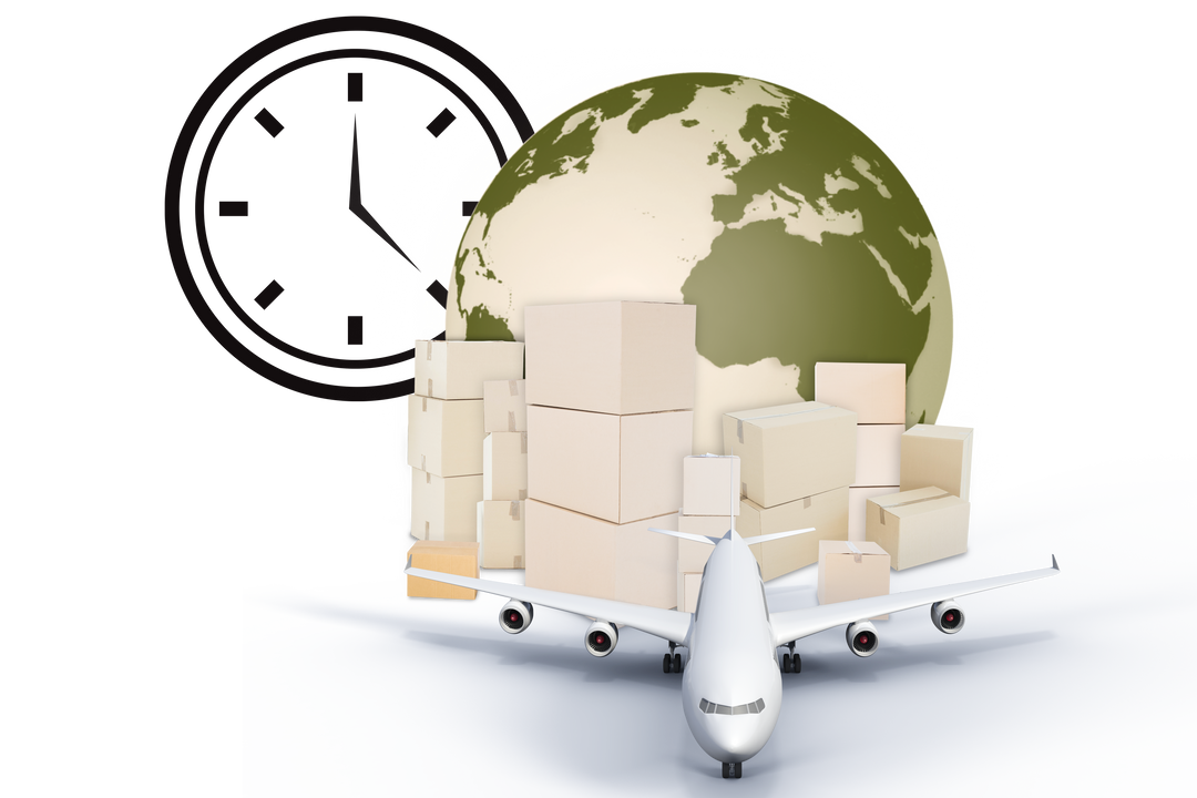 Transparent PNG Illustration of Globe with Cardboard Boxes for E-Commerce Concept - Download Free Stock Images Pikwizard.com