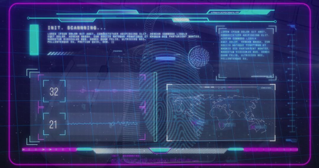 Futuristic Digital Data Processing on Interactive Screens