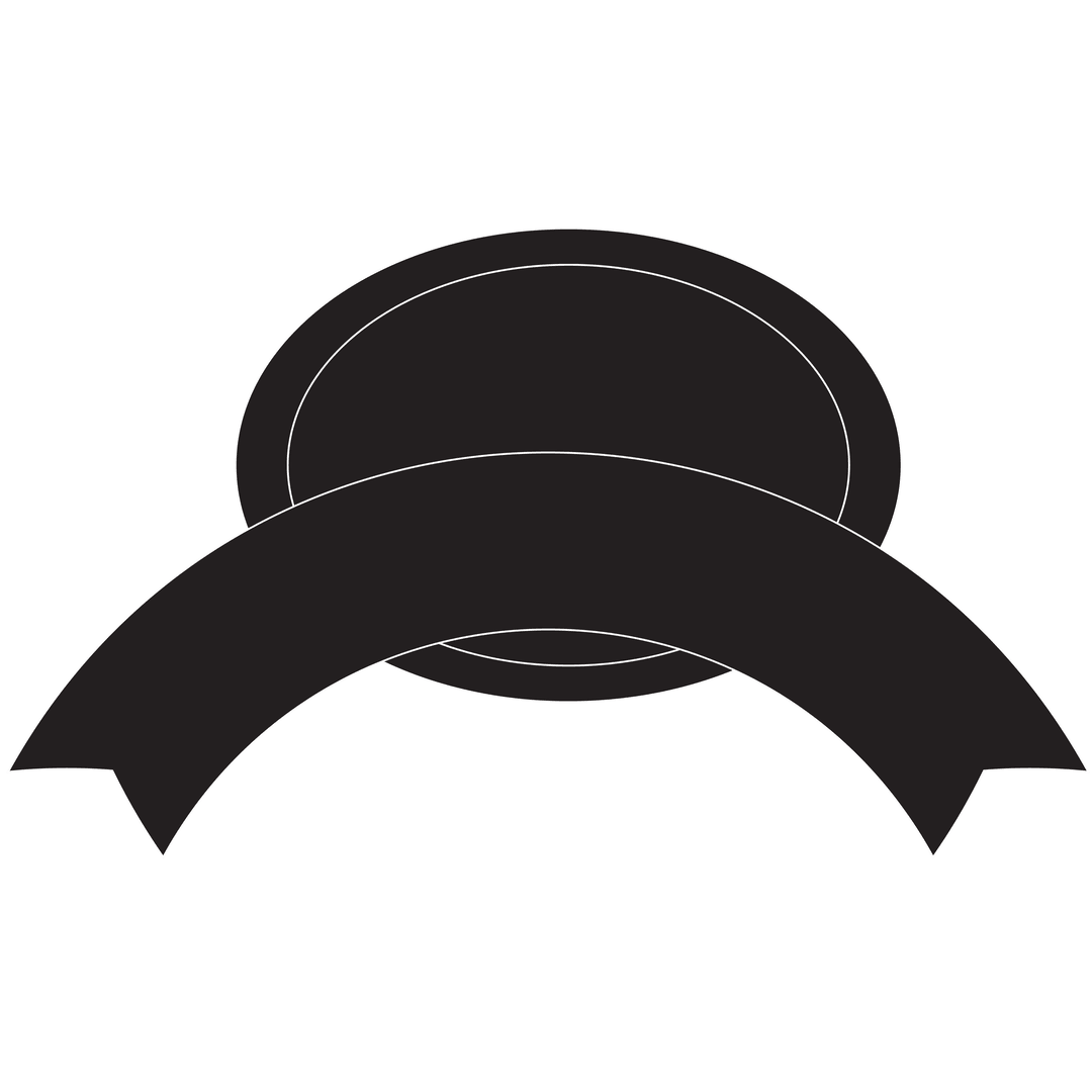 Black Banner with Copy Space on Transparent Background: Editable Design