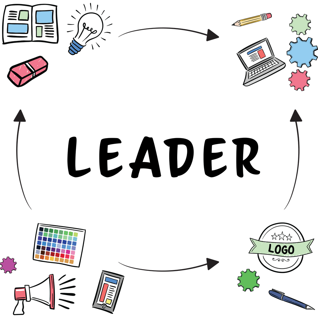 Illustrative Business Workflow Cycle on Transparent Background