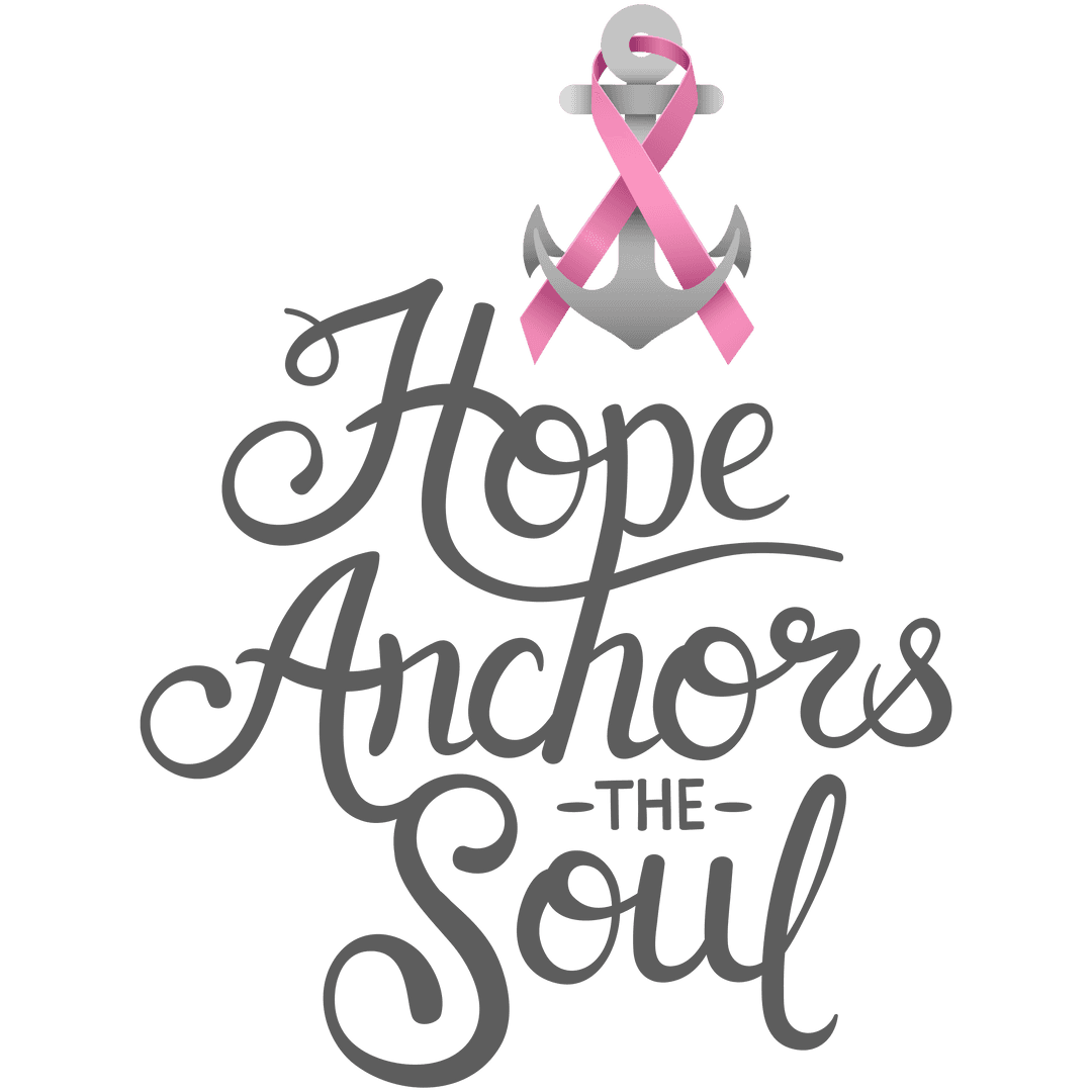 Hope Anchors Soul Pink Ribbon Transparent Design