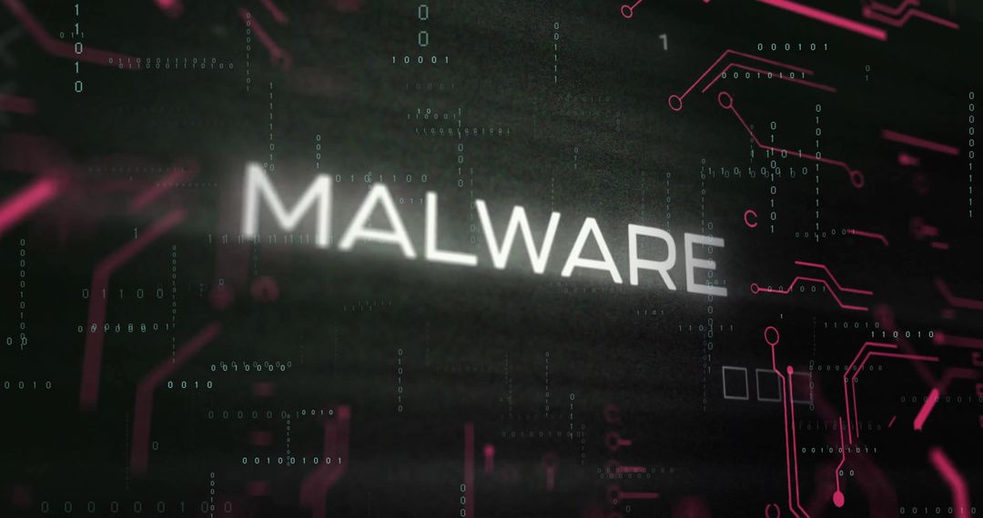 Malware Word on Digital Interface Overlaying Data