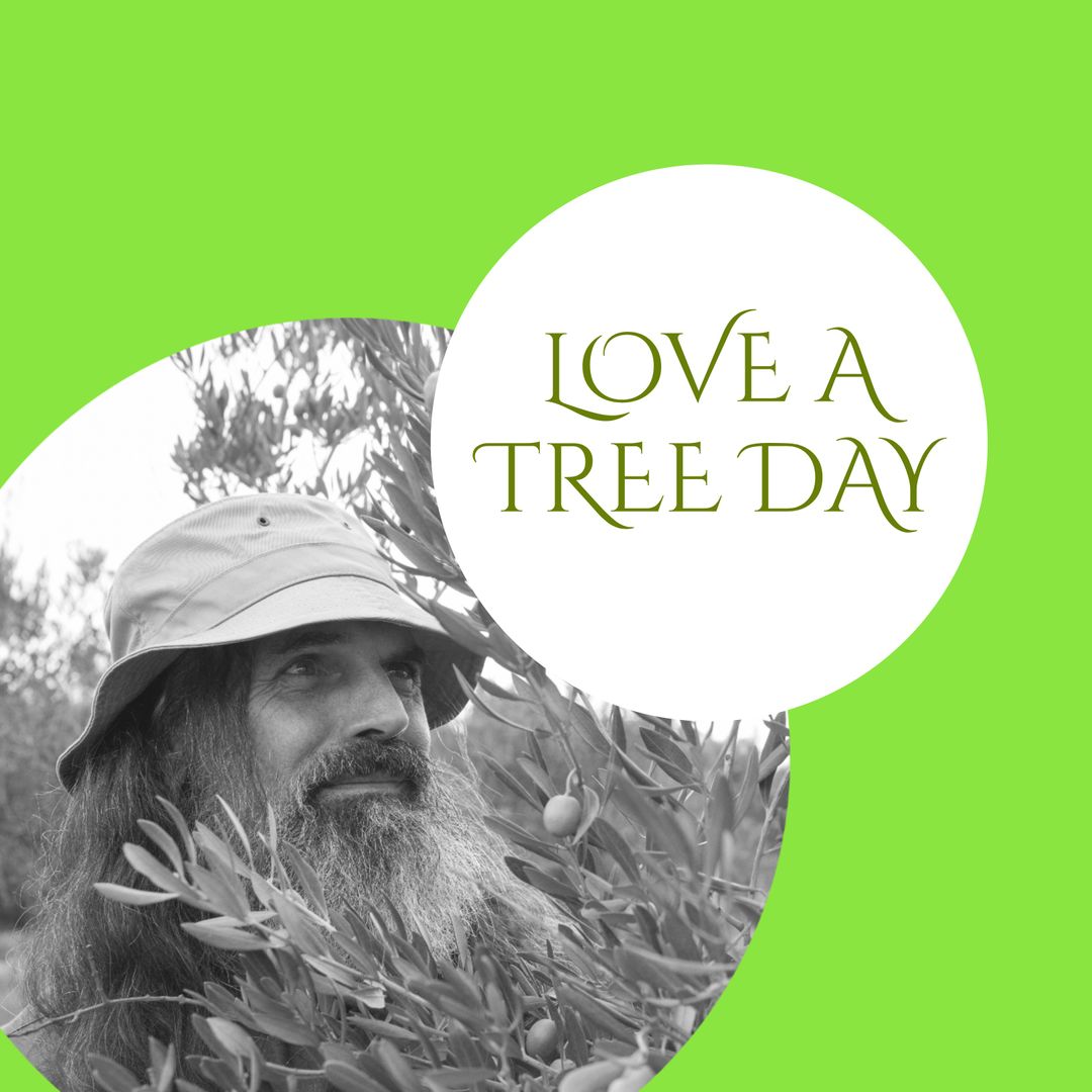 Love a Tree Day Celebration with Senior Man in Nature