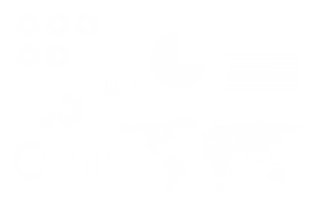 Transparent Vector Illustration of Digital Interface with Charts