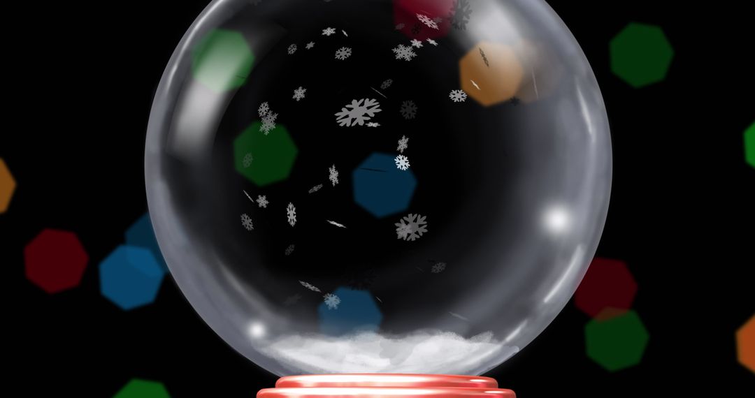 Enchanting Christmas Snow Globe with Swirling Snowflakes - Free Images, Stock Photos and Pictures on Pikwizard.com