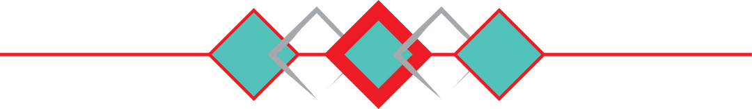 Geometric Blue Diamonds on Red Line Transparent Background Design