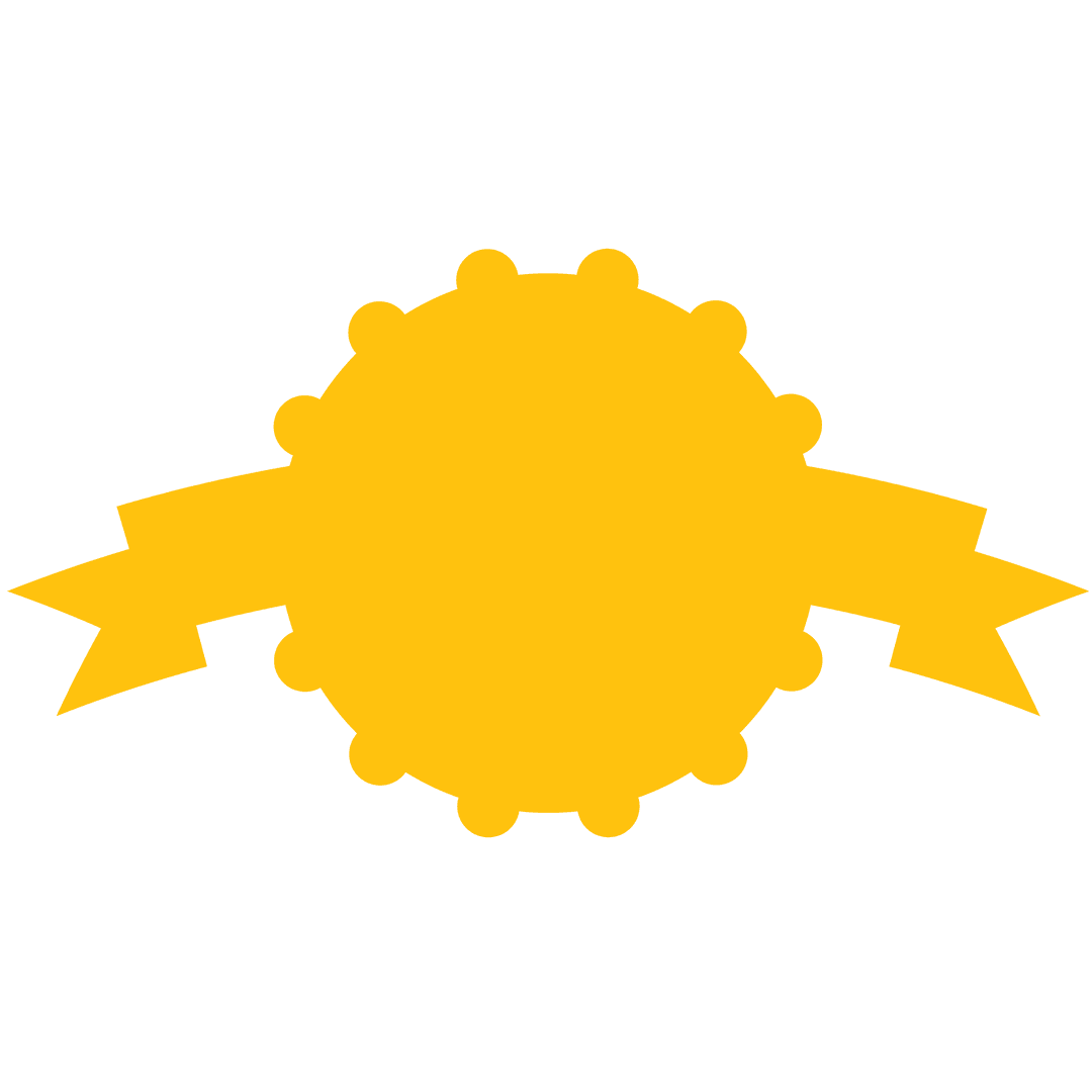 transparent yellow badge with copy space and abstract ribbon design - Download Free Stock Images Pikwizard.com
