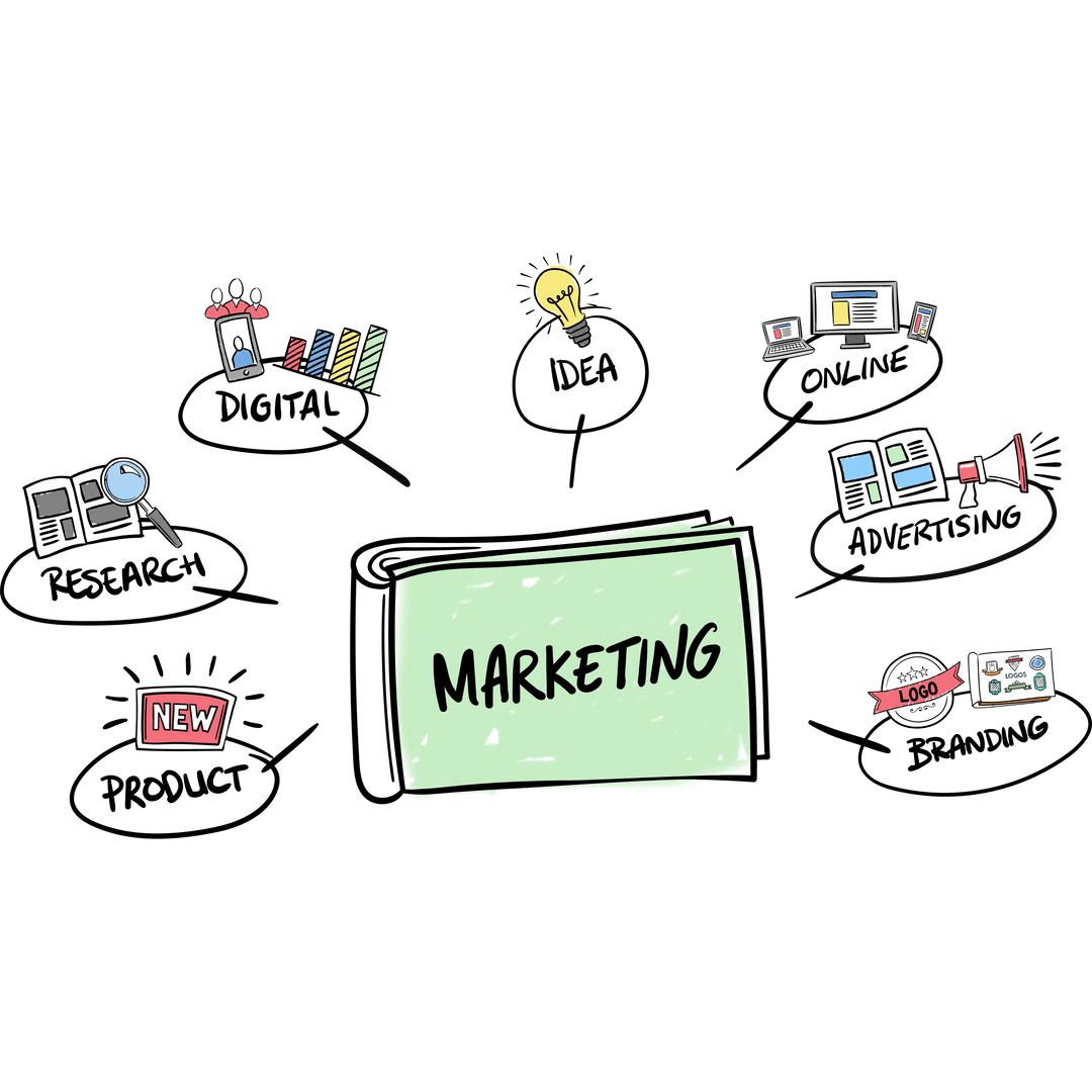 Creative Marketing Concept Illustration on Transparent Background