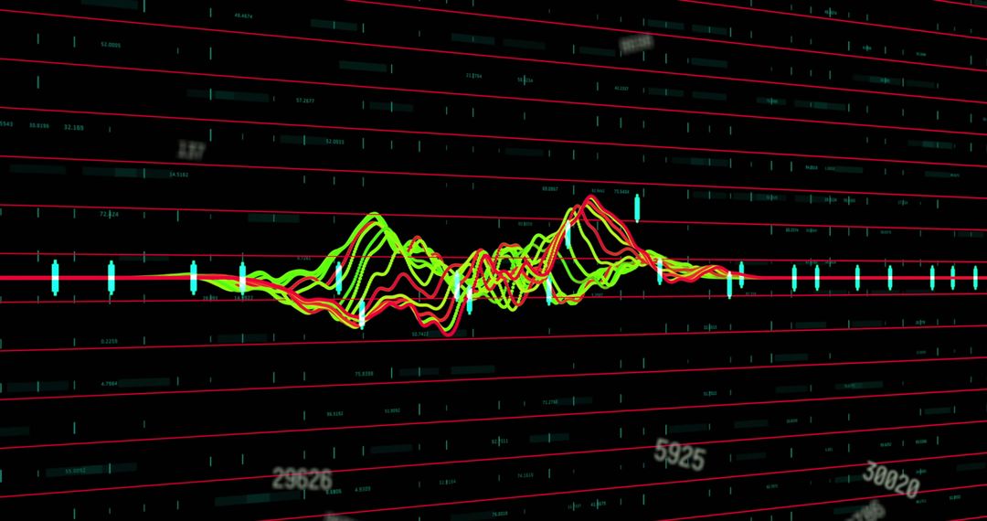 Abstract Financial Data Interface with Dynamic Chart Lines - Free Images, Stock Photos and Pictures on Pikwizard.com