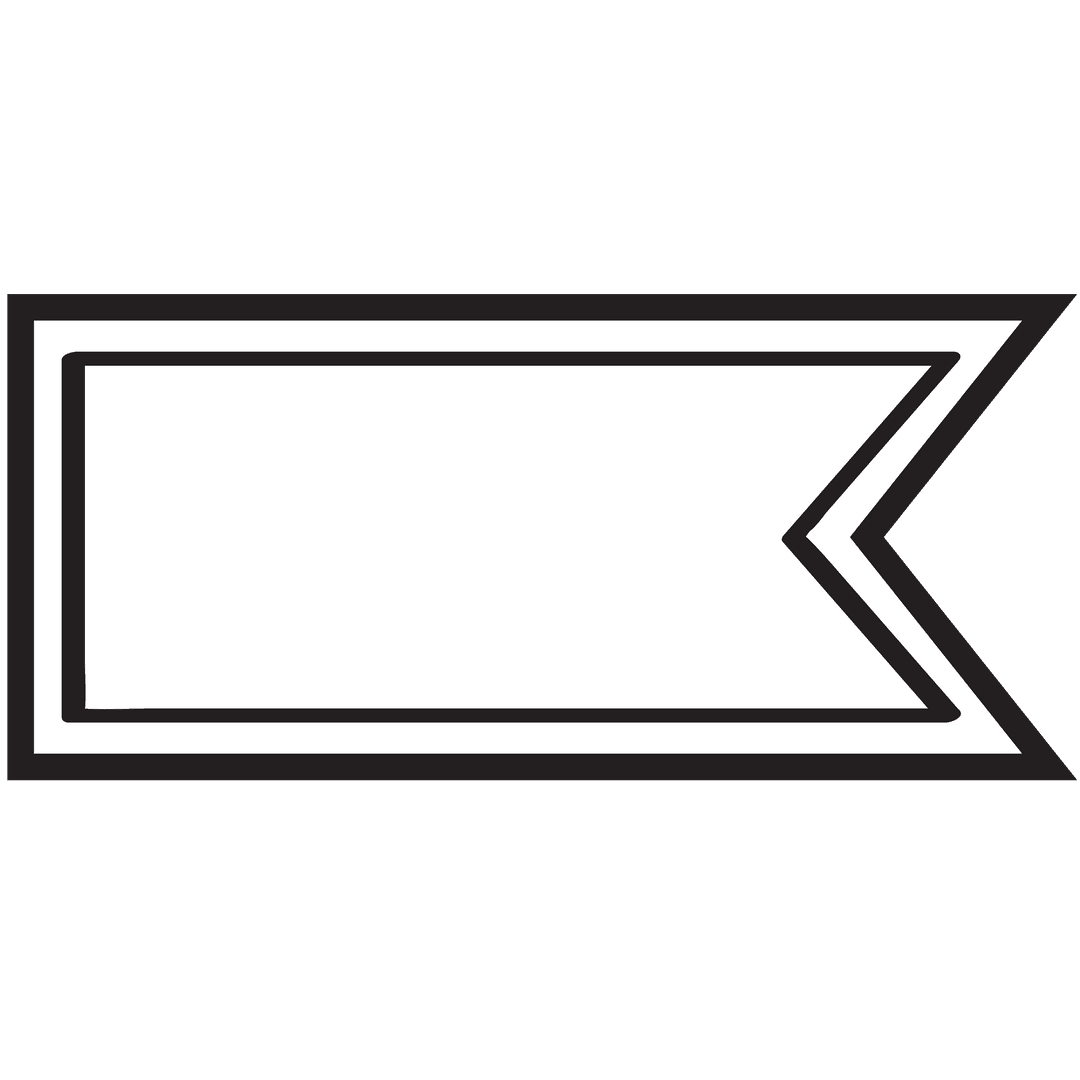 Transparent Flag Icon with Black Contour