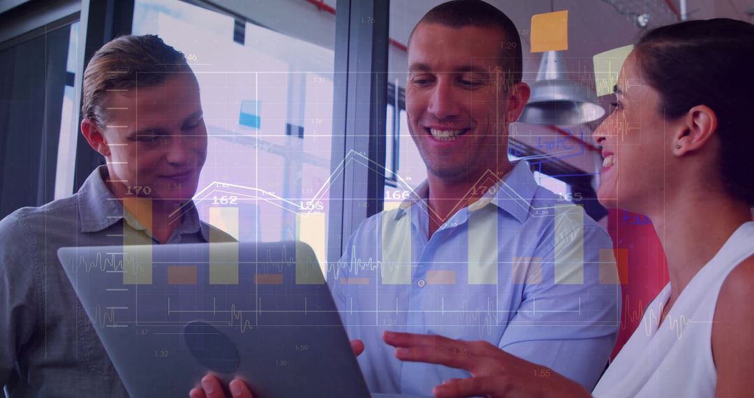 Financial Data Analysis Progress Meeting with Colleagues