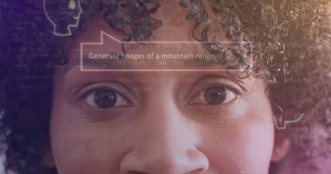 AI Integration in Digital Art Concept with Mountain Visualization
