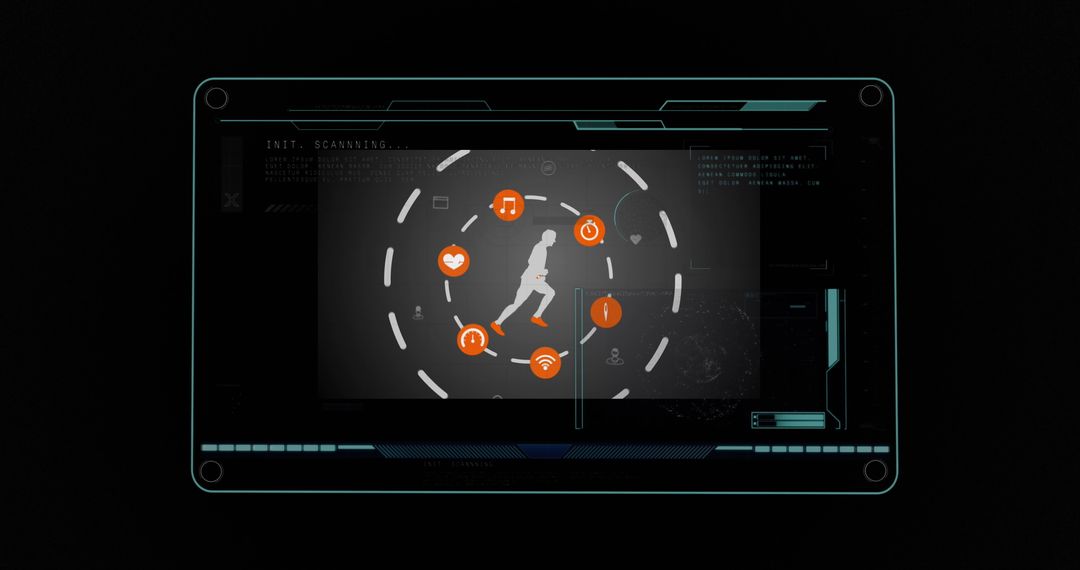Digital Interface Displaying Athlete with Data Tracking