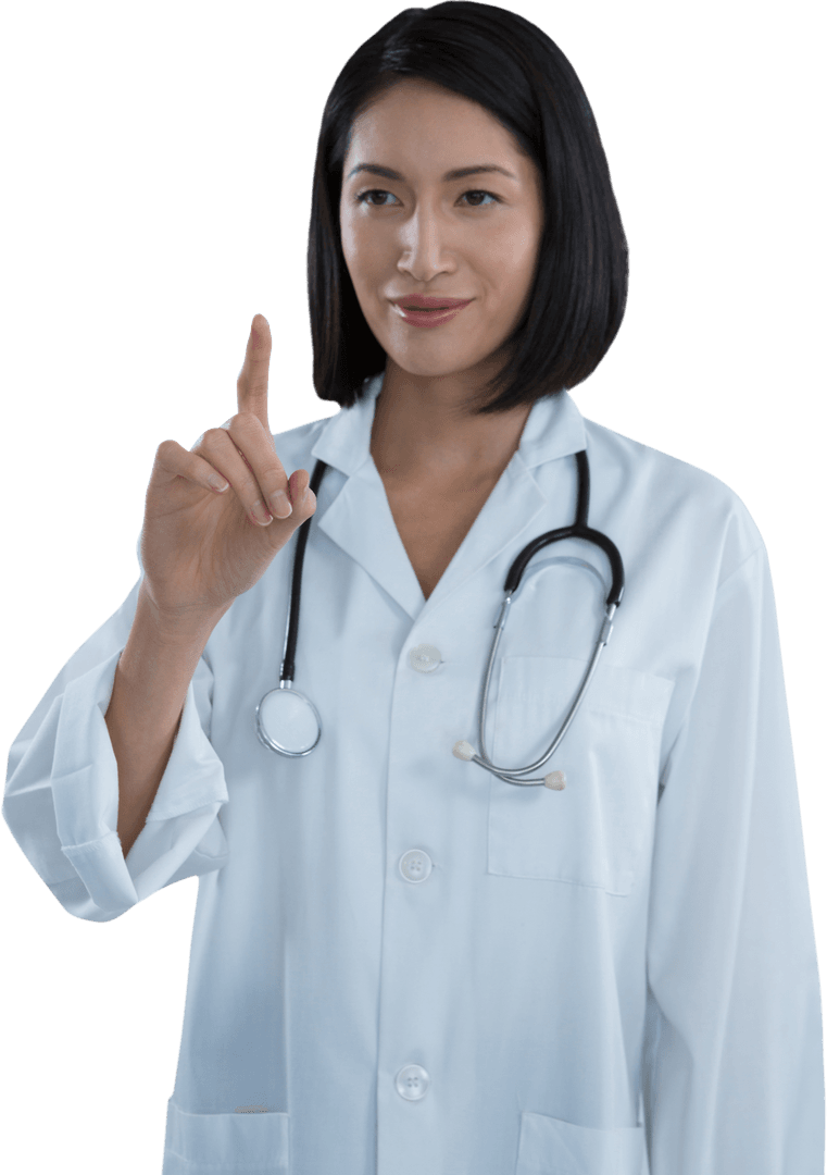 Transparent Interaction with Invisible Screen by Female Doctor