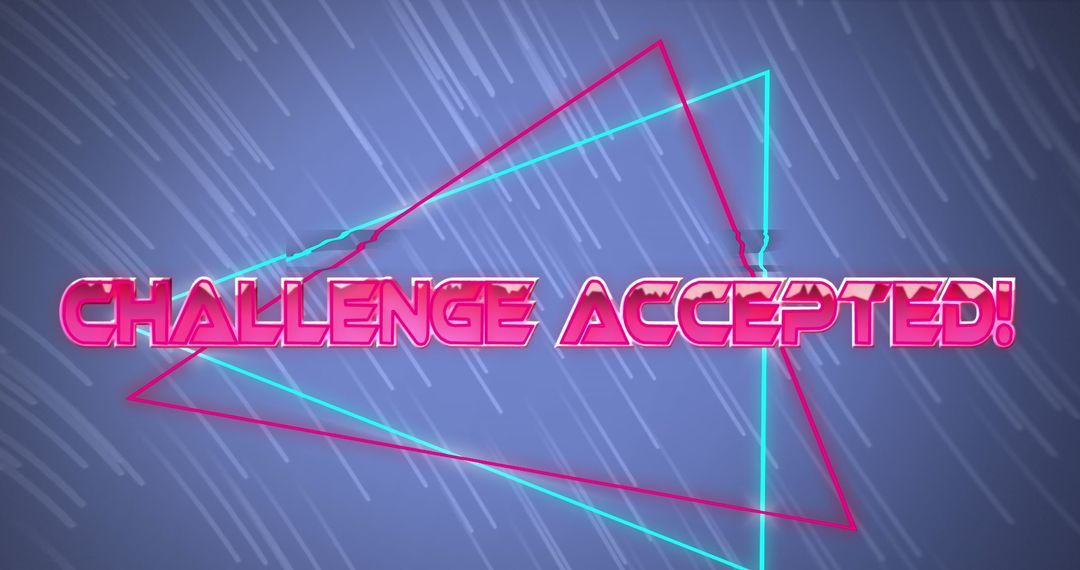 Retro Gaming Style Challenge Accepted Digital Illustration