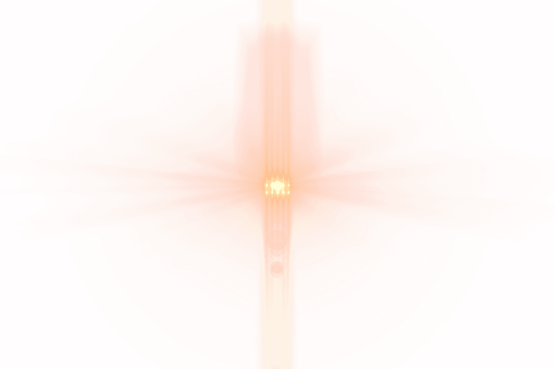 Radiating Orange Light Trails on Transparent Background